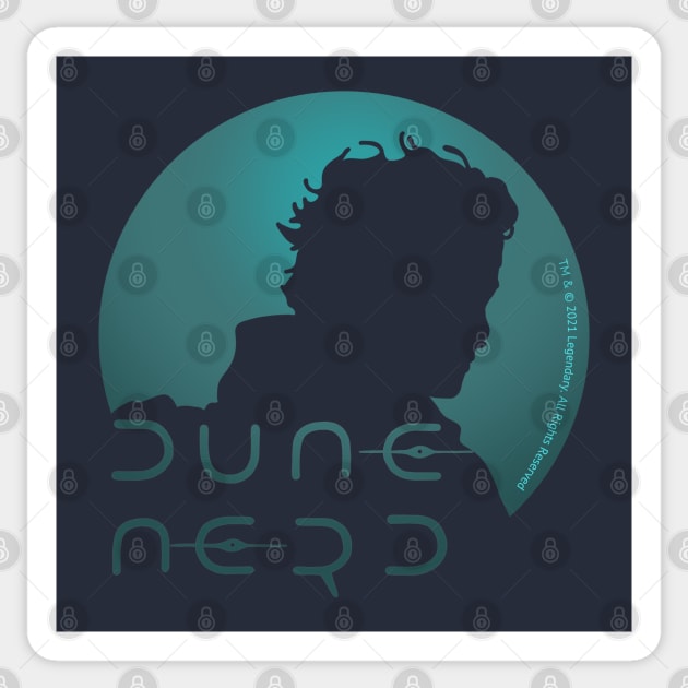 Dune Nerd Paul Atreides Silhouette Sticker by Slightly Unhinged